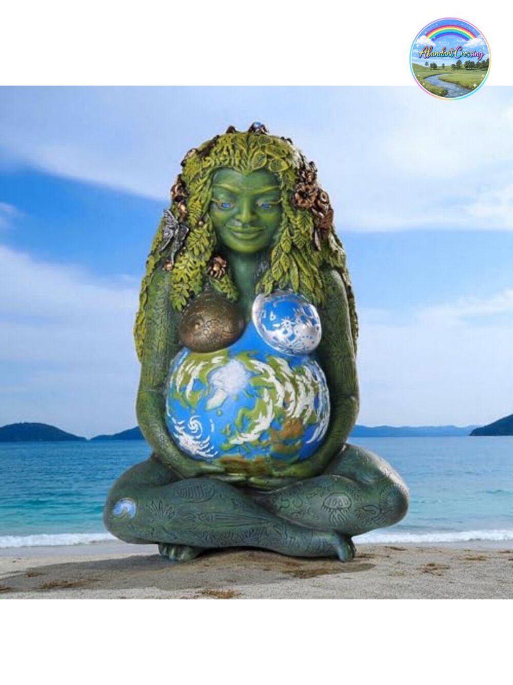 Hand-Painted Resin Mother Earth Goddess Statue Collectible Decor - Picture 5 of 5